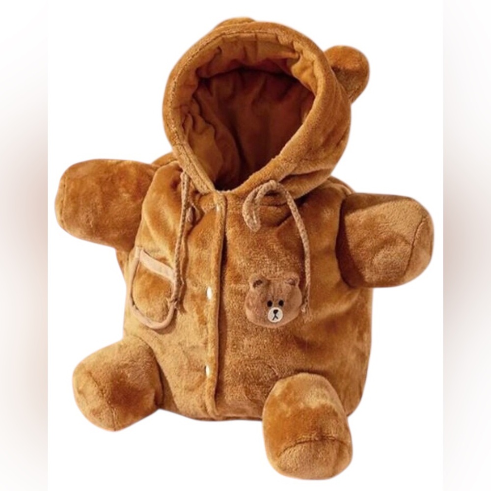 Tucson Pet /Cat Carrier Backpack,Baby Costume,Adorable Tan Bear Windproof Fuzzy.